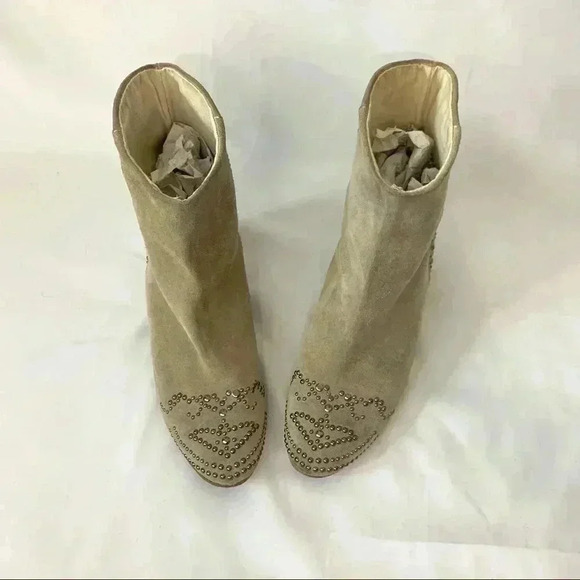 Serafini etoile tan suede boots with stud … - Picture 3 of 5